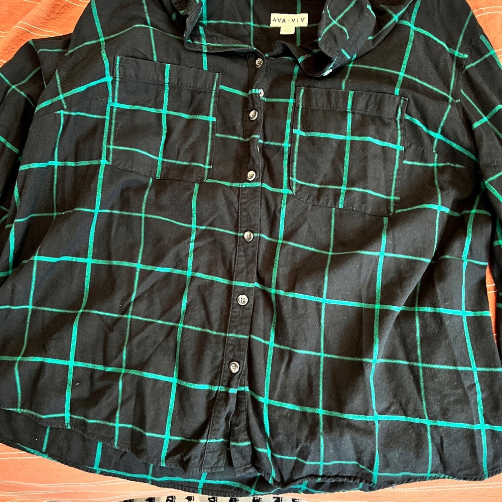 Ava & Viv Plaid Shirt